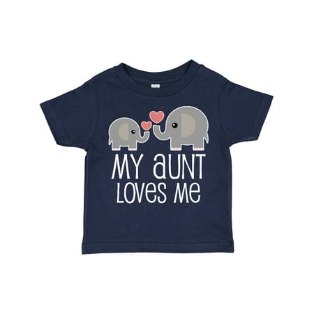 

Inktastic My Aunt Loves Me Niece Nephew Elephant Gift Toddler Boy or Toddler Girl T-Shirt