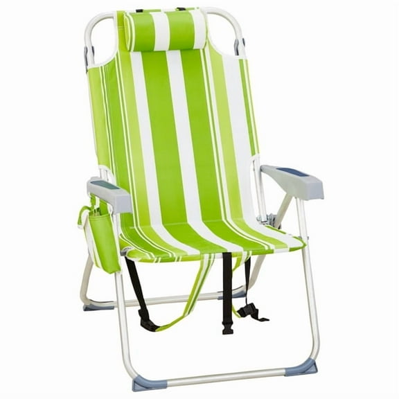 63 70 * 99cm grass green vertical bar beach chair Oxford cloth silver white aluminum tube 100kg plus height N001