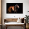 thumbnail image 3 of Elephant Stock Horse Duo Wall Art - Horizontal Canvas Wall Art - Living Room Wall Decor - Photography Animal Canvas - Brown And Red Decor - 45" x 30", 3 of 8