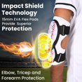 thumbnail image 2 of Exxact Sports Defender Plus Baseball Elbow Guard Youth & Adult, Batters Softball Elbow Guard Baseball with Adjustable Straps - (White Baseball Flag, Youth), 2 of 7