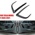 thumbnail image 3 of Carbon Fiber Front Bumper Lip Diffuser Splitter for Tesla Model Y 2020 - 2021 -, 3 of 4