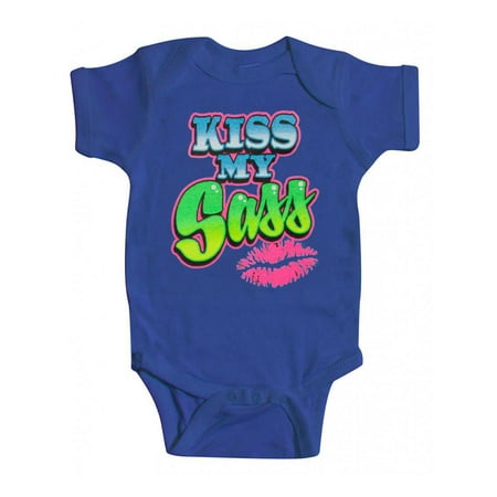 

Baby Kiss My Sass Bodysuit - Royal - 6M