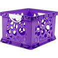 thumbnail image 3 of Storex Grande Caisse de Rangement et de Classement avec Poignées Confortables, Violet/blanc (Lot de 3), 3 of 3