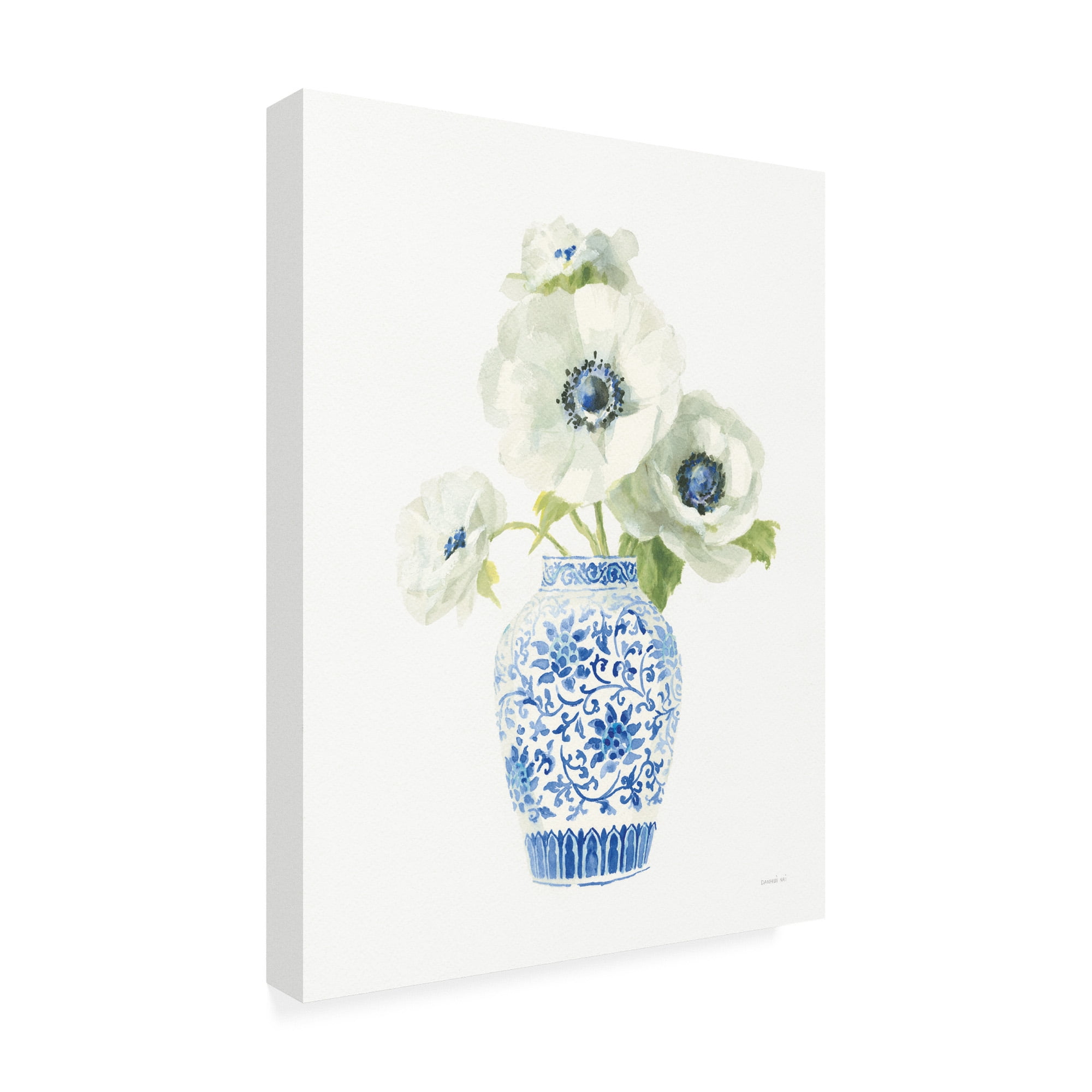 Trademark Fine Art 'Floral Chinoiserie White II' Canvas Art by Danhui Nai