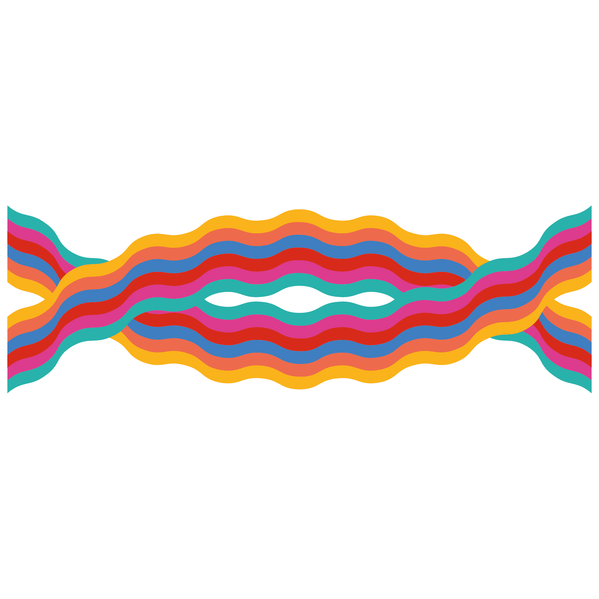 Home Art 18" x 50" Multicolored Wavy Rainbow Flow Tracks Living Room Wall Sticker Decoration Colorful Groovy Lines Design Kids Bedroom Retro Classic Stripes Vinyl Wall Decal