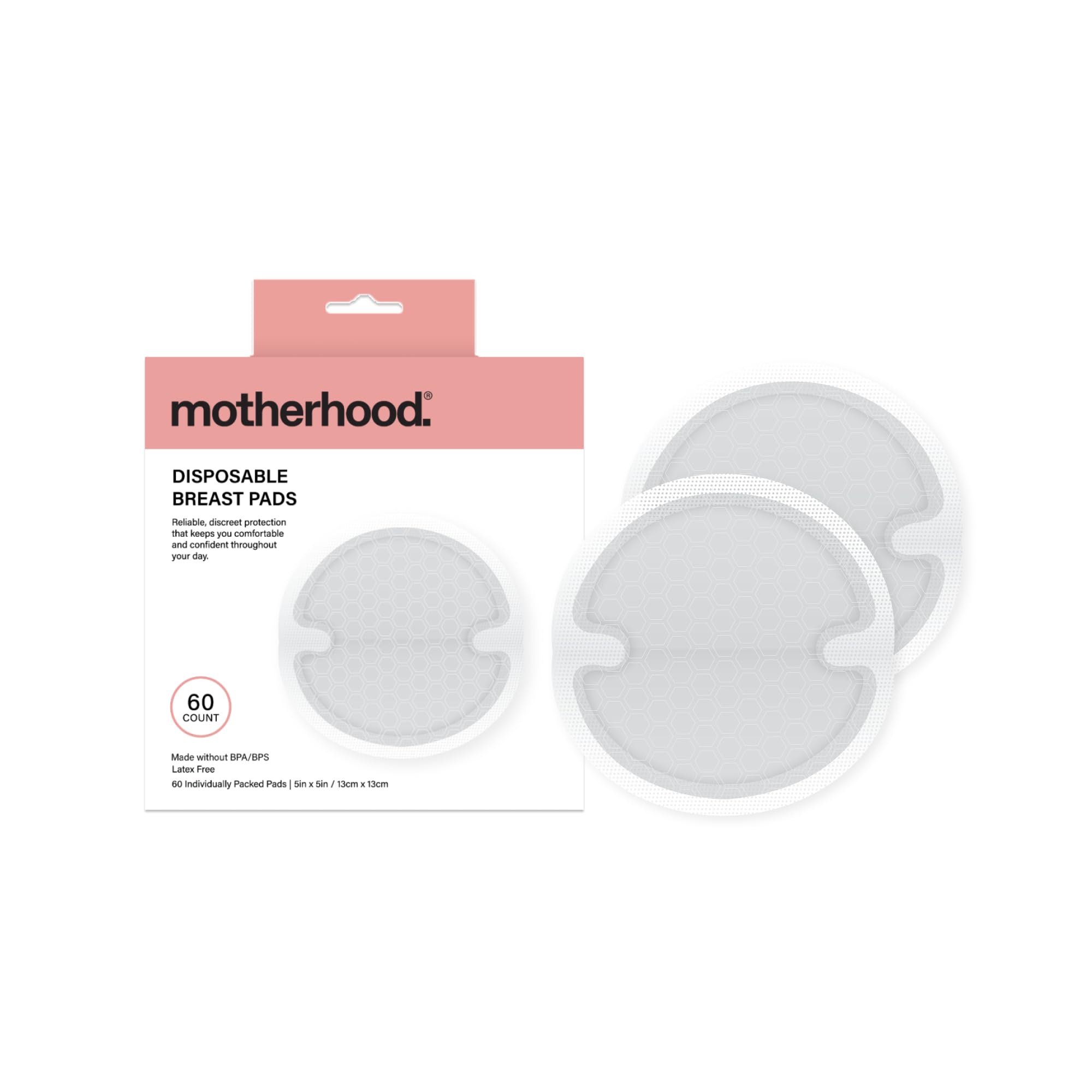 Motherhood Maternity Disposable Breast Pads for Breastfeeding – Leakproof Nursing Pads with Fast Absorbent Core, Individually Wrapped, Soft & Fragrance Free