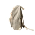 thumbnail image 1 of crativent Nylon Backpack Solid Color Large Capacity Shoulder Bag Teens Fabric Schoolbag with Zipper Backpacking Ladies White, 1 of 6