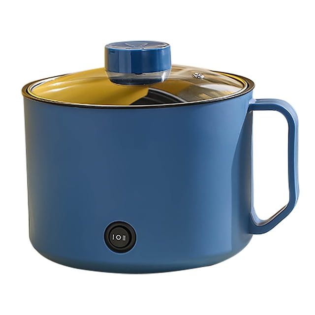 Mini olla caliente portátil de calentamiento rápido fácil de limpiar cocina eléctrica multifuncional para el hogar dormitorios oficina enchufe AU 220 V azul olla individual