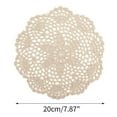 thumbnail image 4 of Handmade Crochet Cotton Lace Doilies, 12Pcs 8 Inch Round Beige Placemats, Table Doilies Cloth Lace, Cup & Vase Mats, Decorative Home Accessories, 4 of 5