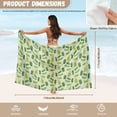 thumbnail image 6 of Yuyamidu Sour Pickles Women's Bikini Swimsuits 3 Piece Thong Swimwear Summer Beach Wear with Long Chiffon Coverup Halter Triangle Bikini Top Tie Side Bottom, 6 of 6