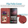 thumbnail image 4 of Galaxy S23 Case, Samsung Galaxy S23 Wallet Case, Galaxy S23 Leather Case, Tekcoo PU Leather Folio Flip Cover Magnetic Closure TPU Shockproof Protective Case Kickstand Strap -Wine Red, 4 of 11