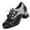 Black, variant on HomeDM Women's Mary Jane Heels Closed Round Toe Color Block Chunky Block Heel Dressy Pumps, Black Size 5.5