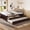 Espresso + MDF + Pine + Plywood + Full, variant on Luckynote Twin Platform Bed, with Trundle and 2 Drawers, Solid Wood Modern Bed with Power Strip, Space Saving Storage Bed, Espresso