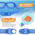 thumbnail image 3 of Gafas de natación de gran tamaño y visión amplia para niños, niñas y niños (de 6 a 15 años) de color azul, 3 of 4