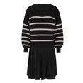 thumbnail image 3 of Peggybuy Femmes Robe en Tricot Taille Haute Élégant Patchwork Robe Pull Fluide (Noir L), 3 of 8