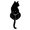 B, variant on for Pendulum Wall Clock with Moving Tail Whimsical Funny Wall Clocks for Home Apartment Cafe Gift