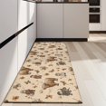 thumbnail image 4 of Beige Highland Cow Figure Butterfly Pattern Kitchen Rug Mat,Kitchen Runner Rugs Non Skid Washable,Decorative Kitchen Floor Mats for Kitchen,Sink,Laundry,17"X47", 4 of 5