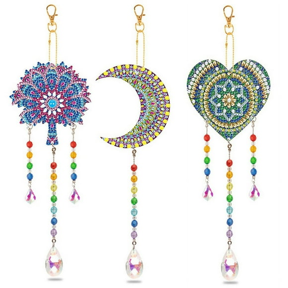 Craft Gifts for 6-12 Year Old Girls Kids: DIY Diamond Paint By Number Wind Chimes Crafts for Kids