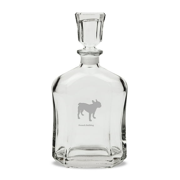 French Bulldog 23.75 oz Classic Whiskey Decanter