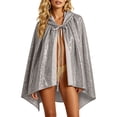 thumbnail image 2 of AnuYalue Women's Sequin Hooded Cape Cloak with Sparkly Costume Wrap for Masquerade Cosplay Parties and Festivals, 2 of 9