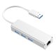 thumbnail image 1 of Adaptador de red USB 3.0 Gigabit Ethernet Hub Adaptador USB de 1000Mbps Laptop Plata Baoblaze Adaptador de red, 1 of 8