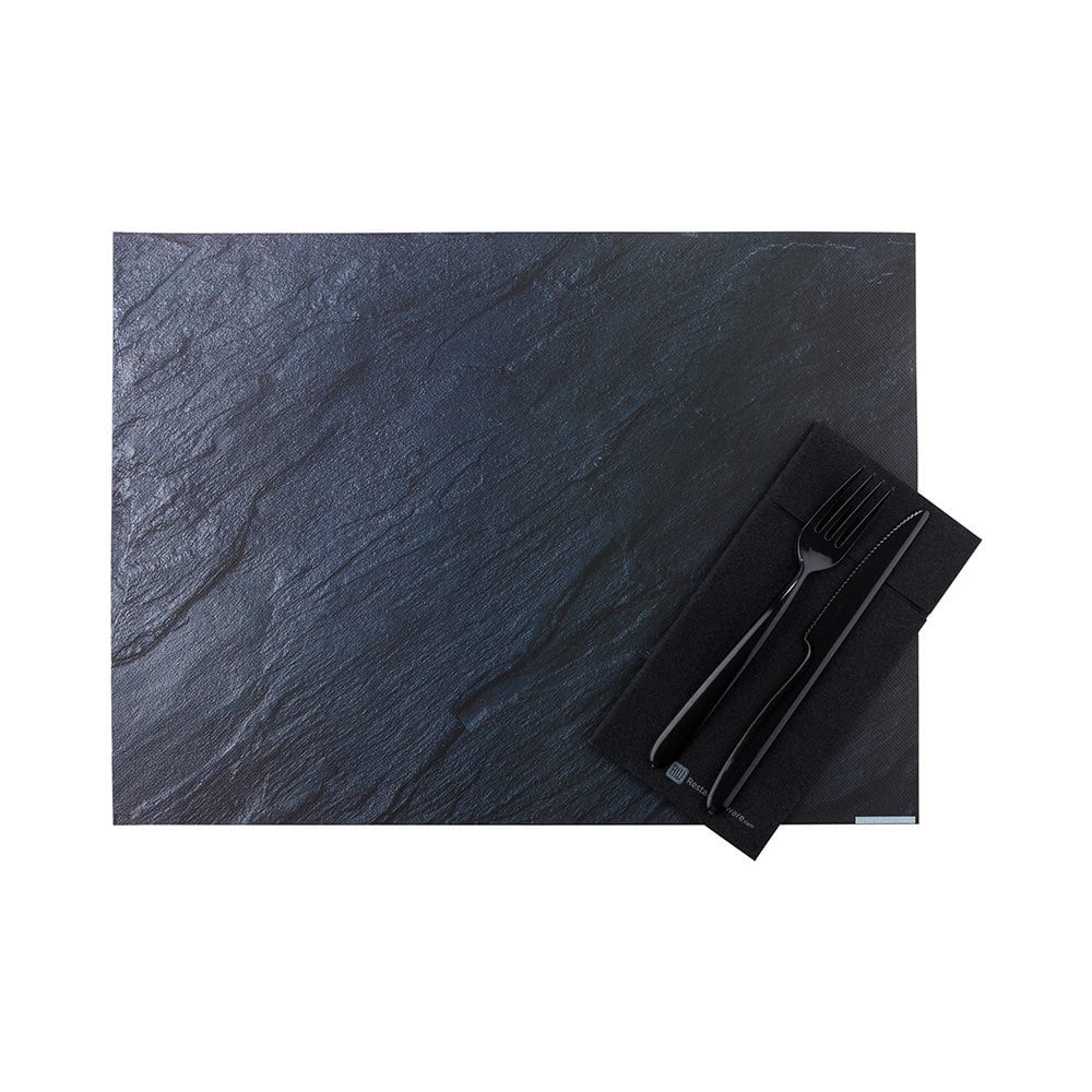Slate Print Semi Disposable Placemats 12x16 inches 10 Uses 12 count