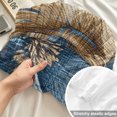 thumbnail image 4 of King Size Fitted Sheet Set - Blue Brown Botanical 3 Piece Bedding Sets 16" Deep Pocket Fitted Sheet with 2 Pillowcases, Flowers Vintage Summer Brushed Microfiber Hotel Luxury Bed Sheets, 4 of 9