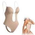 thumbnail image 1 of Sujetador moldeador de cuerpo con espalda descubierta para mujer, ropa interior moldeadora, Body con escote en V profundo, monos completos sexis con Tanga sin costuras, 1 of 8