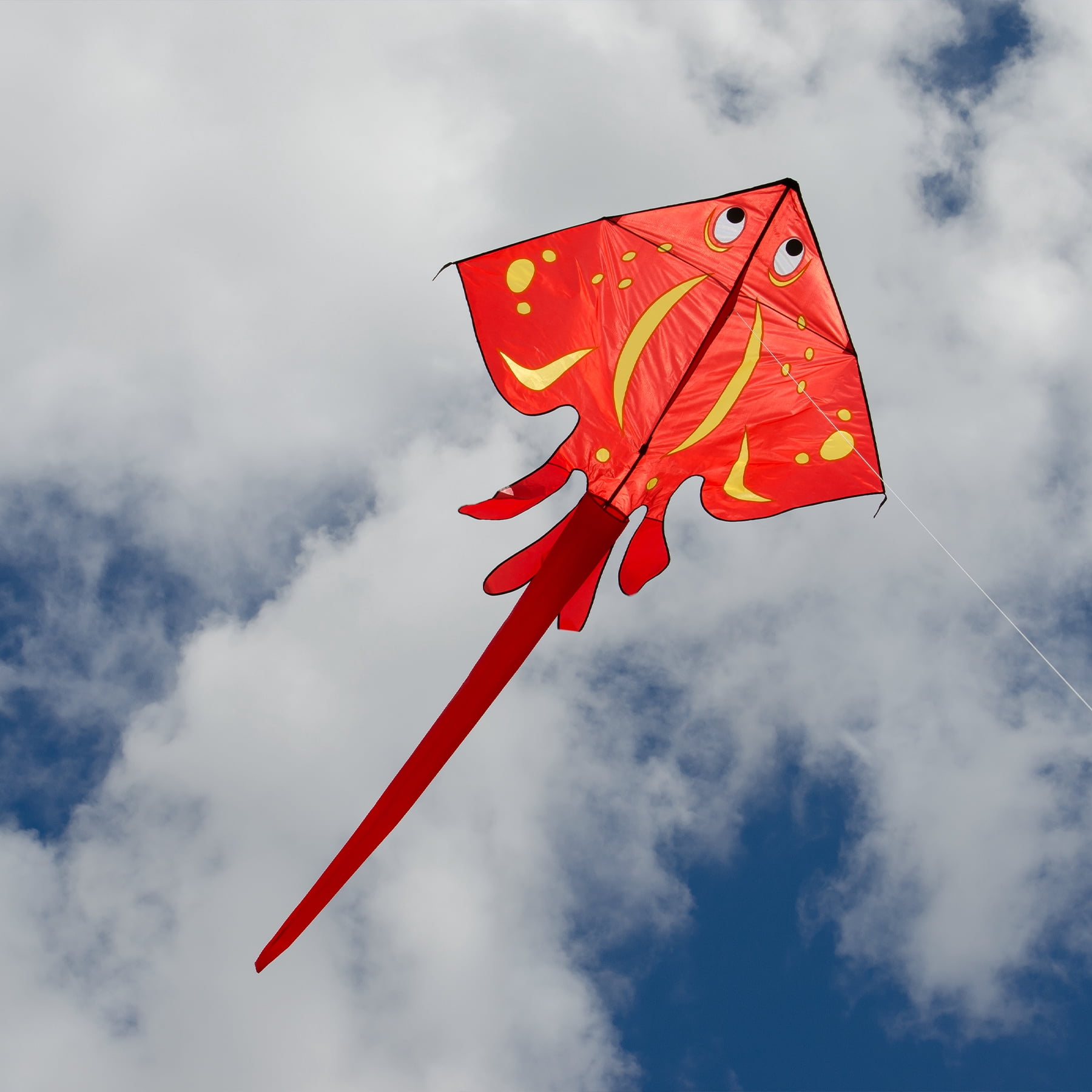 In the Breeze 3221 — Red Stingray Kite - Large Single Line Kite - Ripstop Fabric - Kite Line and Bag Included