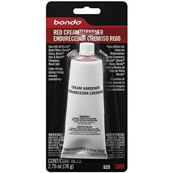 Bondo 928 Body Filler Cream Hardener, 2.75 Oz, Red, Each