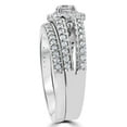 thumbnail image 3 of Pompeii 1 Carat Vintage Halo Diamond Engagement Wedding Ring Set 14K White Gold (G-H,I1), 3 of 4