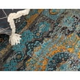 thumbnail image 3 of Unique Loom Raul Baracoa Rug Blue/Gray 4' 3" x 6' 1" Rectangle Border Modern Perfect For Living Room Bed Room Dining Room Office, 3 of 7