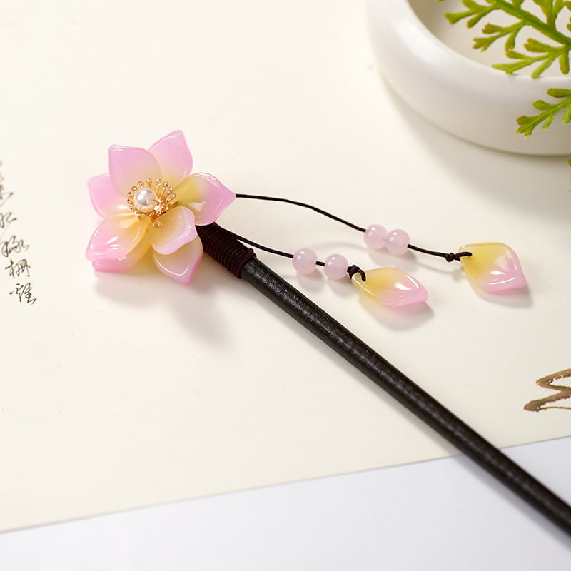 Unique Style Flower Tassels Hairpins Cheongsam Stylish Hair Accessorie 6N