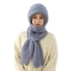 thumbnail image 1 of Guardurnaity Manténgase a la moda y abrigado con un gorro de punto de grano tejido único, bufanda, gorro de punto de invierno grueso de terciopelo Sombreros Azul, 1 of 6