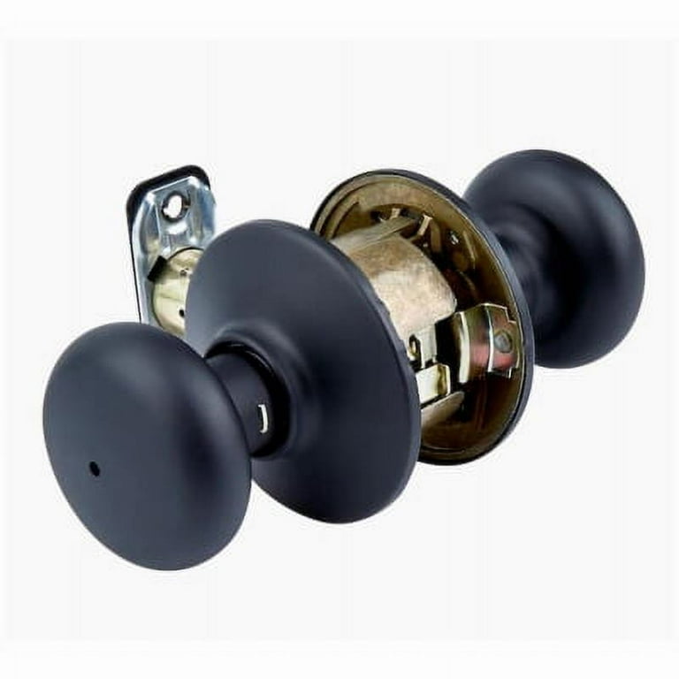 Schlage Plymouth Matte Black Privacy Knob Right or Left Handed Schlage Plymouth Matte Black Privacy Knob Right or Left Handed