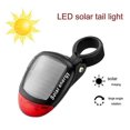 thumbnail image 1 of 2 piezas Luz trasera de bicicleta Luz trasera de bicicleta Luz trasera de bicicleta con energía solar Luz trasera Luz de advertencia Luz LED negra Luz trasera de bicicleta más brillante, 9.5*18*3, 1 of 5