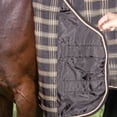 thumbnail image 5 of Dura-Tech Ripstop Poly Plaid Horse Stable Sheet | Black/Tan Plaid | Size 76, 5 of 6