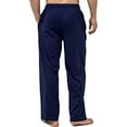 thumbnail image 3 of Bintangor Mens Pajama Sleep Pants 100% Cotton Knit Lounge Wear Long Mazarine 2XL, 3 of 3