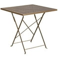 thumbnail image 3 of Emma + Oliver Commercial Grade 28" Square Gold Indoor-Outdoor Steel Folding Patio Table, 3 of 4