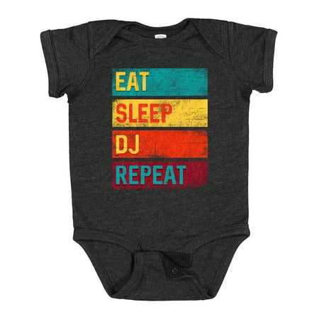 

Inktastic DJ Eat Sleep DJ Repeat Music Gift Baby Boy or Baby Girl Bodysuit