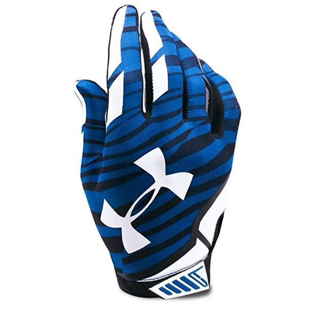 NEW Under Armour UA Sizzle CoolSwitch Receiver Football Gloves Blue Sz