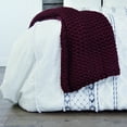 thumbnail image 3 of Donna Sharp Chunky Knitted Merlot Throw, 3 of 9