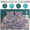 thumbnail image 5 of 3 Pcs Soft Bedding Set, Includes 1 Duvet Cover with Zipper And 2 Pillow Shams,The Wild Side Avender Ice Full(79"×90"), 5 of 8