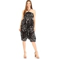 thumbnail image 5 of Sakkas Valdis Women's Boho Harem Loose Baggy Jumpsuit Pants Elephant Smock Elastic - Black - One Size, 5 of 5