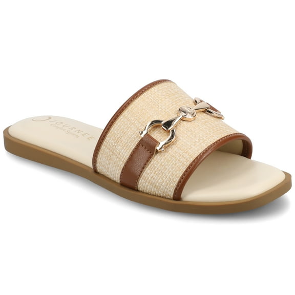 Journee Women's Priya Open Toe Slip On Heels