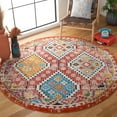 thumbnail image 3 of SAFAVIEH Madison Lanford Vintage Geometric Area Rug, Rust/Pink, 6'7" x 6'7" Round, 3 of 9