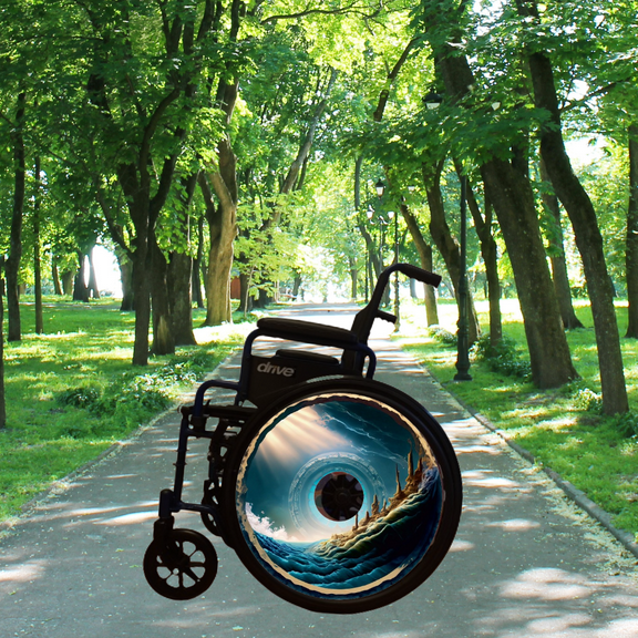 Wheelchair Accessories|  Wheelchair wheel covers,, Enhances Aesthetics, Easy Install/Remove, Lightweight, High Quality | Perfect Gift, New Matt Finish | Fantasy Land