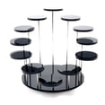 thumbnail image 1 of Round Jewelry Display Stand Multi Layer Ring Display Riser Stand Cake Dessert Rack Party Decorative Shelves 12 Layer Black, 1 of 12