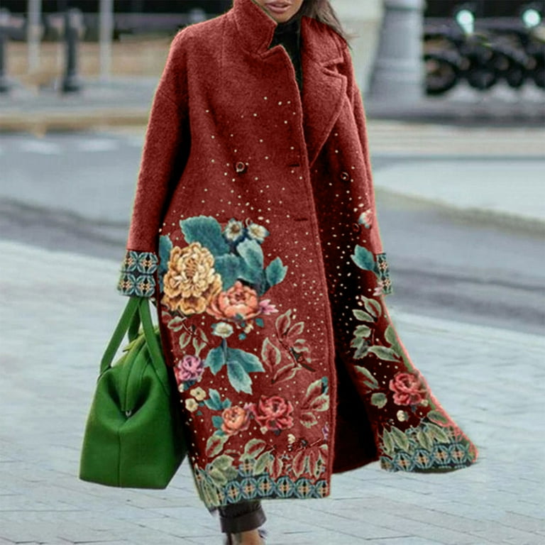 Floral winter coat outlet