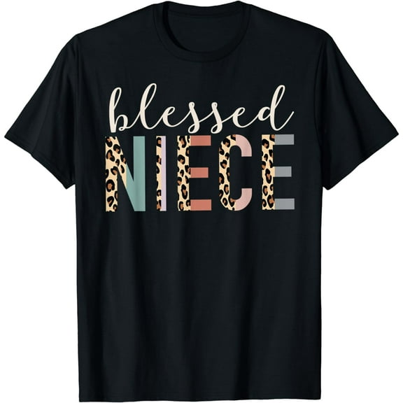 Blessed Niece Gifts From Auntie Cute Leopard Print T-Shirt